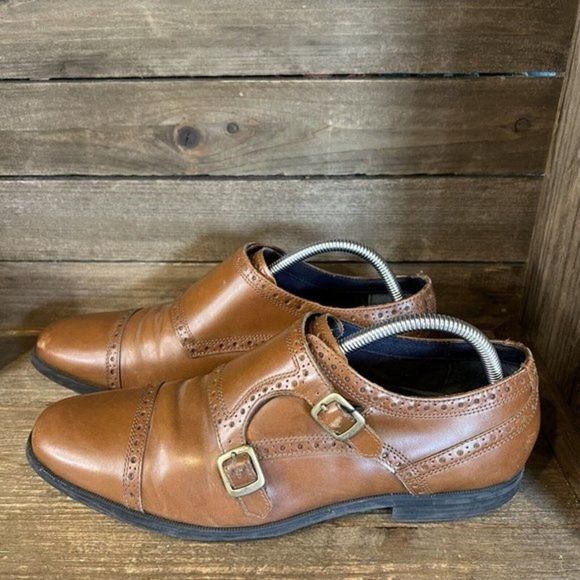 Mens Cole Haan Grand OS Signature Brown Leather Double Monk Strap Shoes Size 9 M main image 6